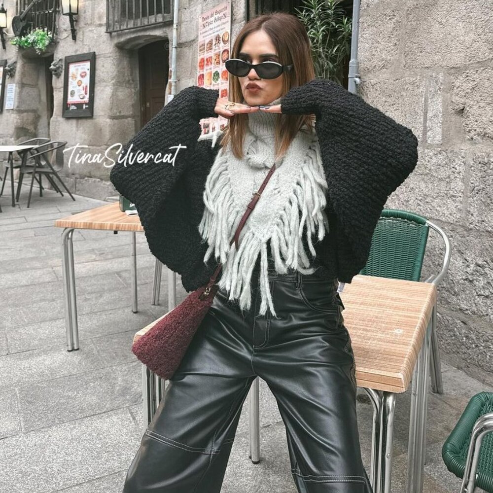 BLOGGER'S FAVE! Zara Knit Dickey With Fringing NWT - Picture 9 of 14